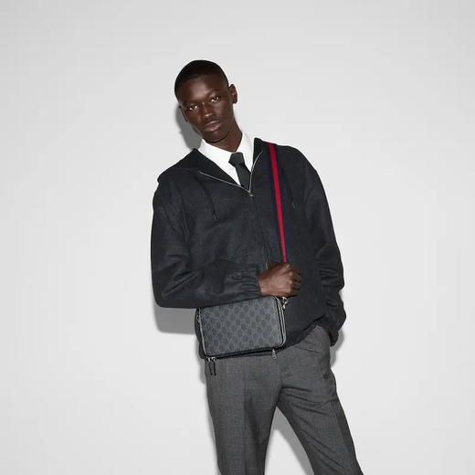 【一】GUCCI 古驰 男士 GG Supreme 帆布小号单肩包 混色 792456 FADJA 1042 商品图7