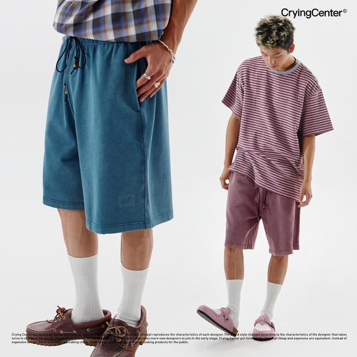 CryingCenter 复古做旧水洗短裤 哭喊中心 商品图0