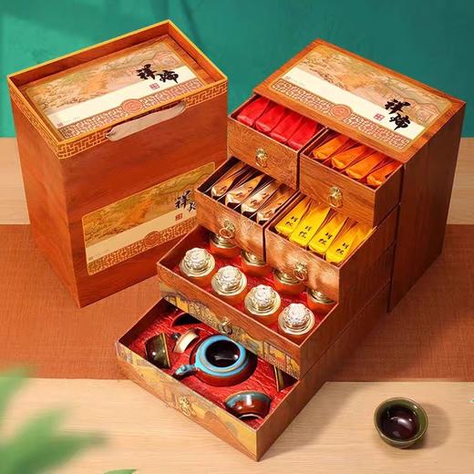 【国风设计木纹礼盒❗️六层好礼馈赠之选】凤凰单丛蜜兰香鸭屎香潮州乌龙茶叶高级礼盒装送人送长辈礼品。jc 商品图1
