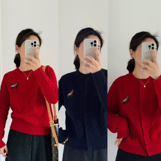 26马年限定~羊毛绞花针织衫毛衣【包邮+/不退不换。 商品图0