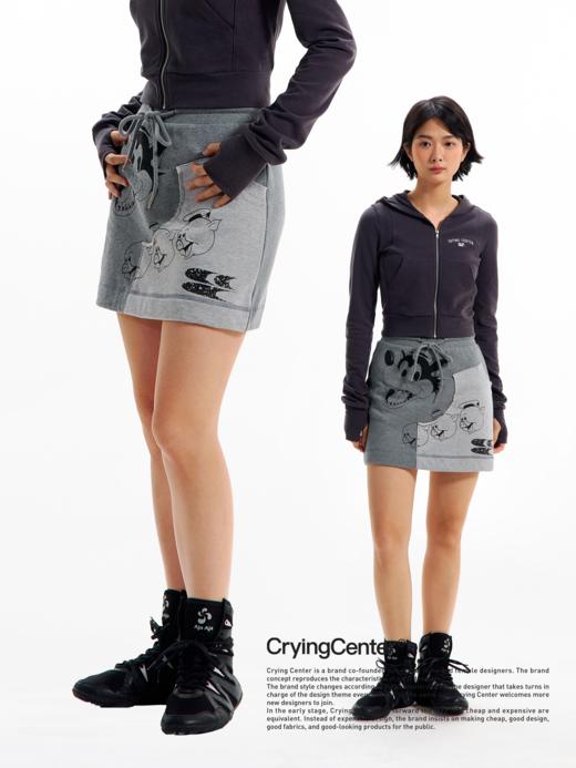 CryingCenter 三只小猪双色拼接款 女生休闲半裙 哭喊中心 商品图1