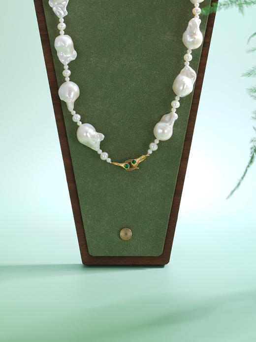 子佩集【幻涡珠华】银S925珍珠惜王妃项链【BLKXL003】2.5-5.5mm小珠14-18mm巴洛克珠2601 商品图4