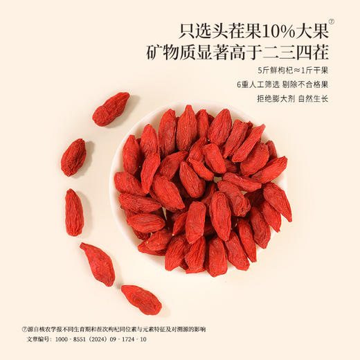 正安 宁夏枸杞 头茬大果自然干燥优质原材 眼睛目明味甘性平精力补充拒绝疲乏 泡水煲汤办公室茶饮家庭食材 枸杞250g/罐 商品图6