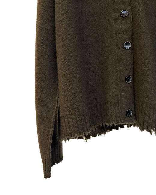 女款毛边V领针织开衫毛衣外套lv 商品图2