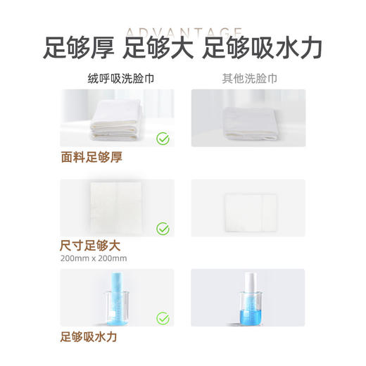 绒呼吸 洗脸巾一次性悬挂式洁面柔巾擦脸卸妆加厚加大【该商品不支持用券】 商品图3