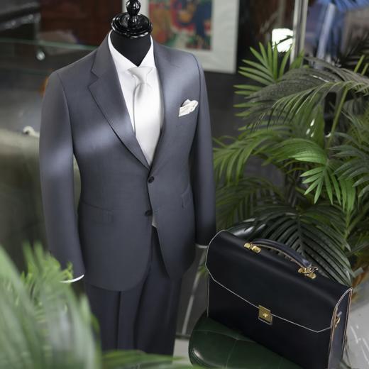 男士全毛款单排两粒扣平驳领西装套装 两色可选 商品图2