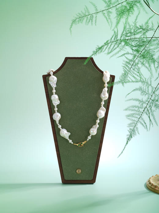 子佩集【幻涡珠华】银S925珍珠惜王妃项链【BLKXL003】2.5-5.5mm小珠14-18mm巴洛克珠2601 商品图2