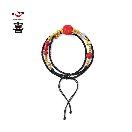 【马年太岁符 好运不打折】 钻石世家X心喜 诸事欢喜马年太岁符系列 朱砂天山翠项链/手链 朱砂太岁符 鸿运当头 六面吉文  金玉满堂 金玉招财【结缘定制、无质量问题不支持退换货】预计3-5天发货 商品图13