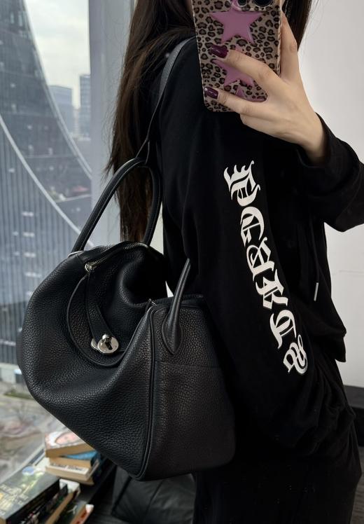 代工厂高品质琳迪to荔枝纹纯牛皮自然摔百搭包包 商品图12