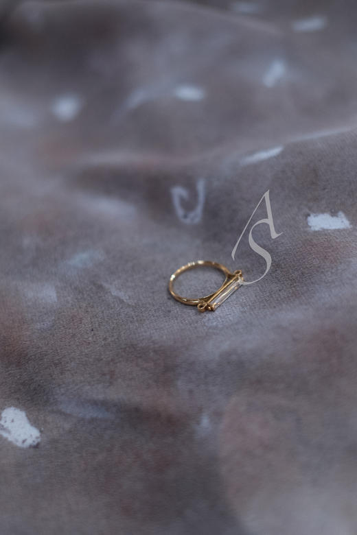 Beatriz Palacios 银镀金古董玻璃iridescent戒指 商品图0