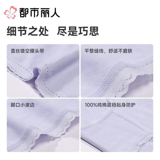 都市丽人内裤红品女士内裤50支棉内裤棉质内裤舒肤棉LKC5A601 商品图3