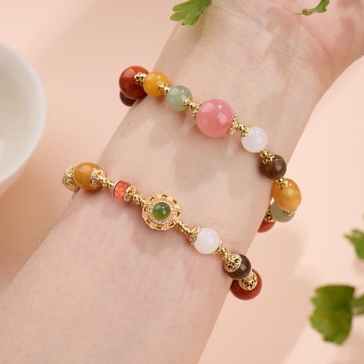 【福至心灵·南红多宝手串】敦煌福泽小众十二通宝南红手串和田玉蜜蜡多宝手串 商品图7