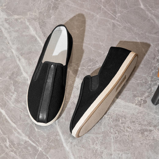 本草布鞋 双龙款皮布搭配 商品图2