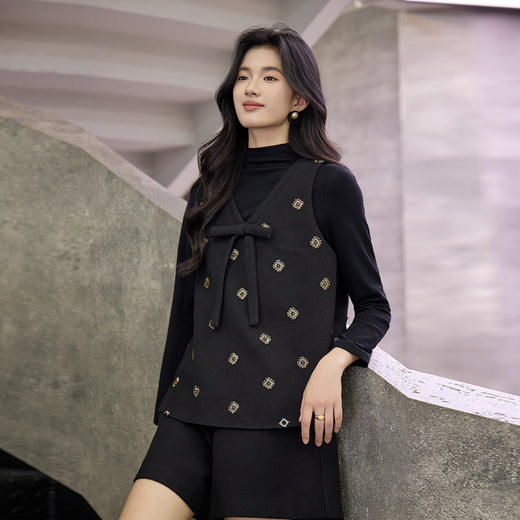 奢姿大码女装2025冬季时尚半高领长袖上衣胖妹妹气质简约显瘦内搭打底衣9954153936B 商品图3