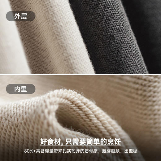 马登工装美式新疆棉卫裤直筒宽松灰色垂感运动休闲长裤子男士春 商品图2