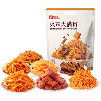 良品铺子 素小烧大刀素肉味零食麻辣儿时辣条味怀旧食品香辣味200g 商品图4
