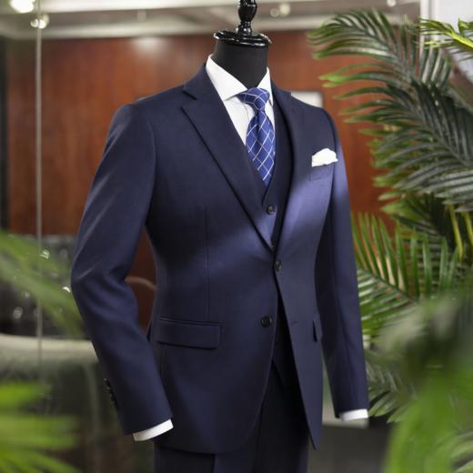 男士全毛款单排两粒扣平驳领西装套装 两色可选 商品图1