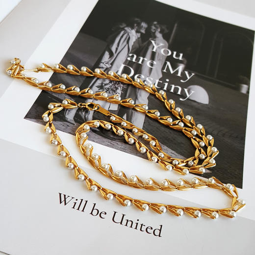 【天然正品】AU750黄金镶天然近完美约3.3MM设计师款珍珠毛衣链项链手链三用款3.3MM(皆取最大值)69CM（项链：47CM手链：22.2CM） 231225TJ42 商品图4