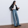 三彩2026春季新款休闲牛仔裤宽松窄版阔腿裤长裤简约M 商品缩略图2