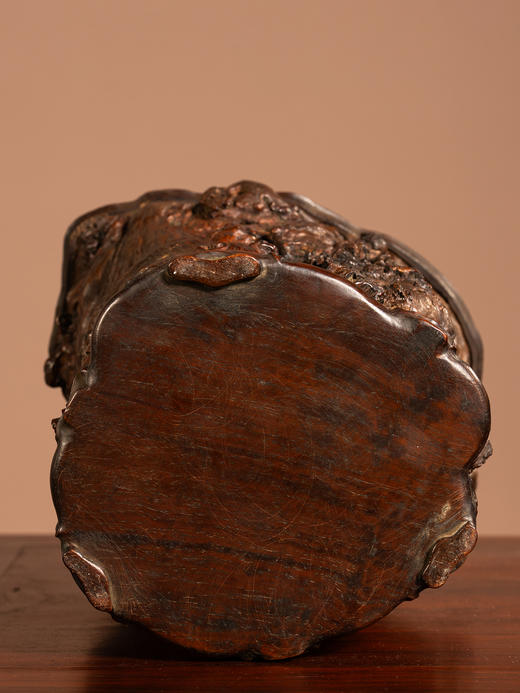 清	龙眼木笔筒（红木口底） 商品图4