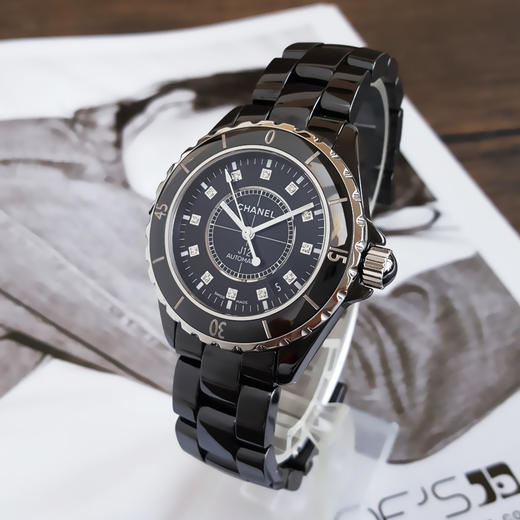 【95新】CHANEL 香奈儿H1626自动机械机芯日期显示38MM（中性款）J12系列陶瓷 241225NJS08 商品图1