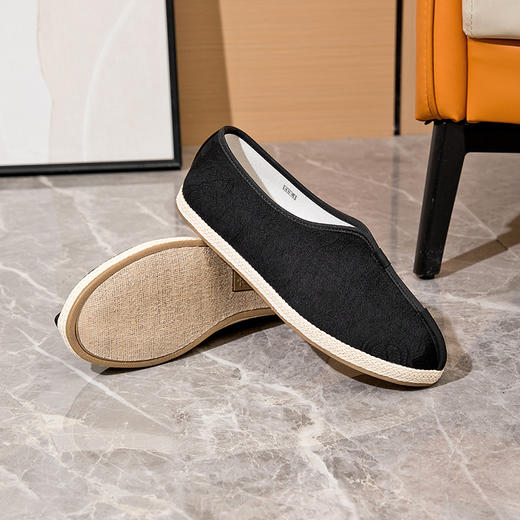 本草布鞋 禅意款黑色印花 商品图2