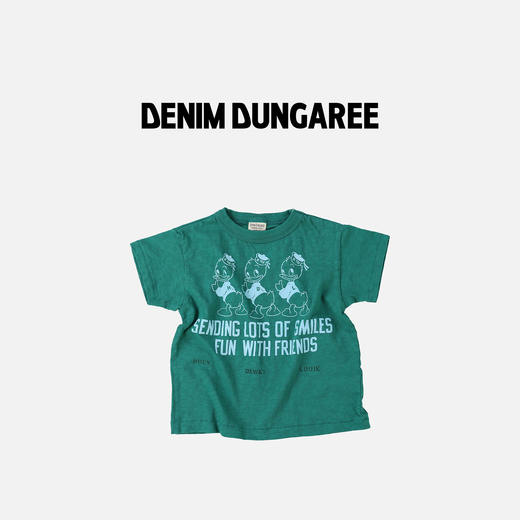 日本DD童装 DENIM DUNGAREE 迪士尼联名三只小鸭棉质针织短袖T恤 商品图2