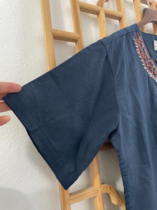 「断码清仓」棉麻重工民族刺绣中式男士上衣DZQC-110 商品图2