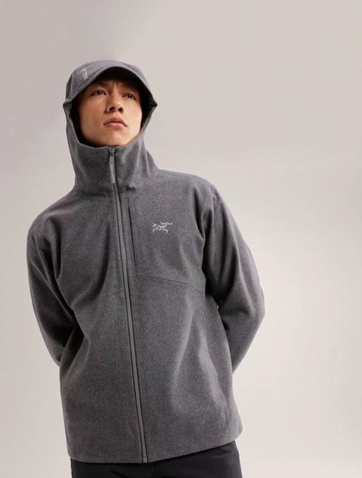 中性款羊毛防风软壳连帽外套hu003 商品图3
