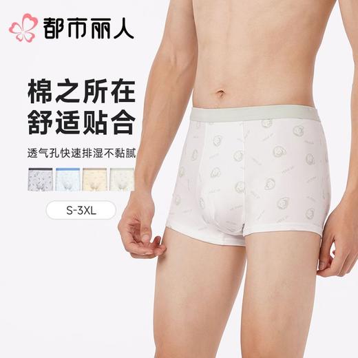 都市丽人内裤男士内裤40S棉拉架内裤棉平角内裤氨纶头内裤FKCC22 商品图0