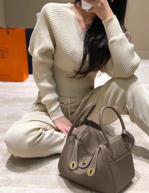 代工厂高品质琳迪to荔枝纹纯牛皮自然摔百搭包包 商品图0