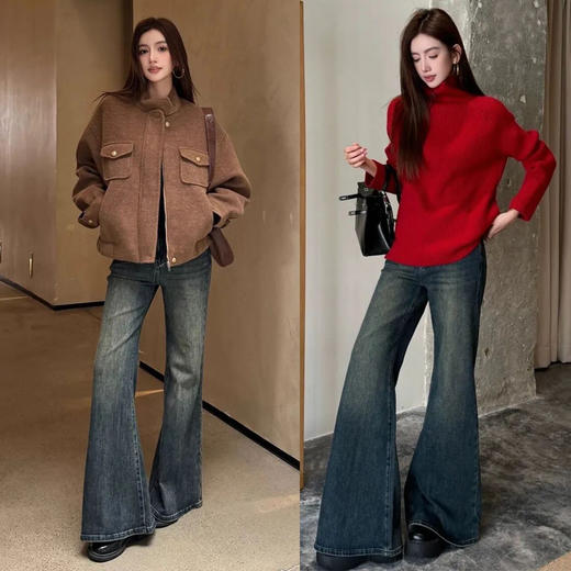 cosAcosB加绒微喇牛仔裤 | 微喇设计，显瘦显高，视觉显瘦好几斤【3-5天发货】 商品图6