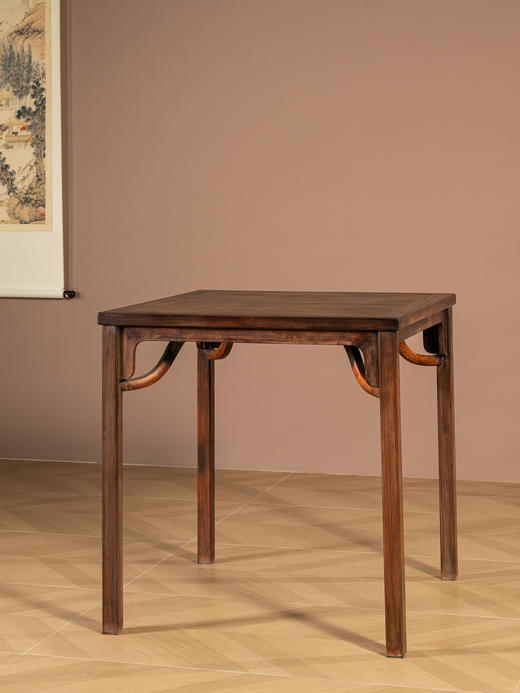 清	红木刀牙板霸王枨方桌 商品图1