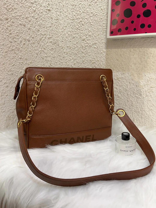 Chanel 中古 牛皮 棕色 奶粉包 商品图0