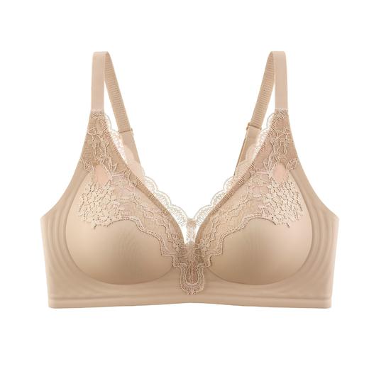 自选两件！【特妮娜 蕾丝无痕果冻内衣】一片式无痕 无钢圈 无缝线 无胶骨 果冻胶软支撑 托胸有力 浪漫蕾丝杯面 高弹加宽肩带 高弹面料 U型美背 商品图5