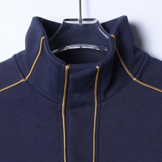 26WY10SDSA男士秋冬新款痞帅男装潮牌撞色线条立领卫衣百搭套头时尚上衣 商品图2