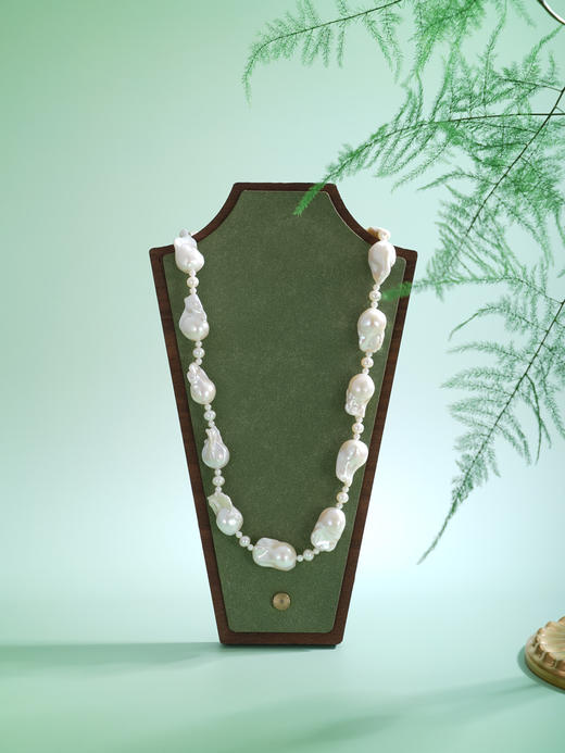 子佩集【幻涡珠华】银S925珍珠惜王妃项链【BLKXL003】2.5-5.5mm小珠14-18mm巴洛克珠2601 商品图3