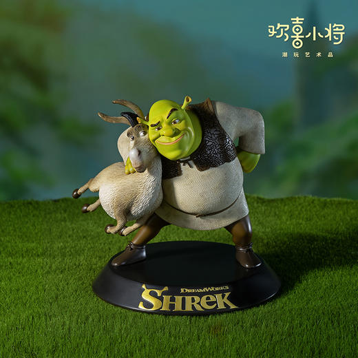 欢喜小将《怪物史瑞克》之史瑞克和驴子正版授权潮玩手办桌面摆件 商品图0