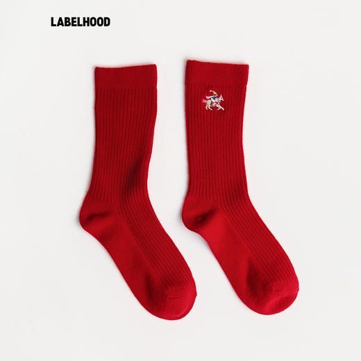 LABELHOOD蕾虎 “RED TO GO”SOCKS 红色袜子 商品图2
