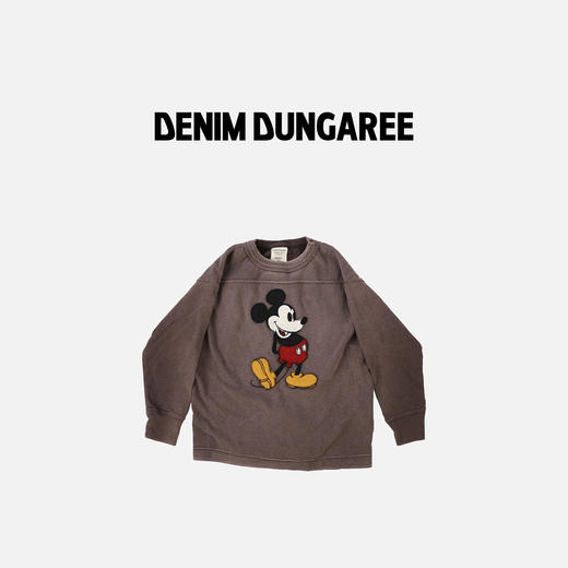 日本DD童装 DENIM DUNGAREE 迪士尼联名米奇贴布长袖T恤 商品图1