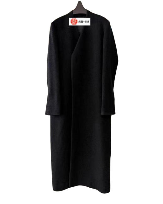 女款廓形后开衩大衣he 商品图0