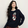 【12/31新品】熙世界卡通企鹅提花毛衣女秋冬厚实宽松圆领套头针织衫2025年新款 商品缩略图3