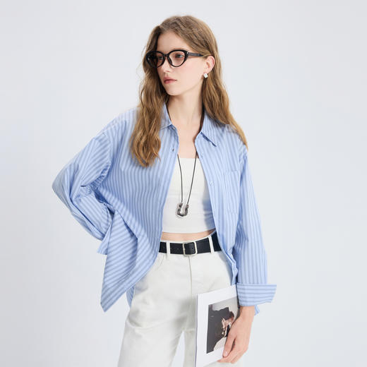 三彩2026新款极简风银色U型金属吊坠项链编织黑绳毛衣链时尚高级 商品图2