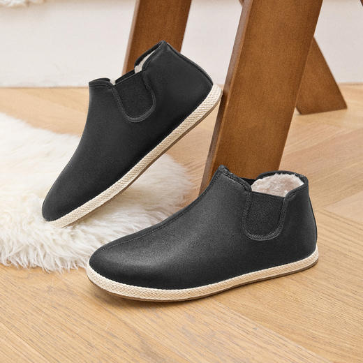 本草布鞋 经典款高帮皮棉鞋 商品图1