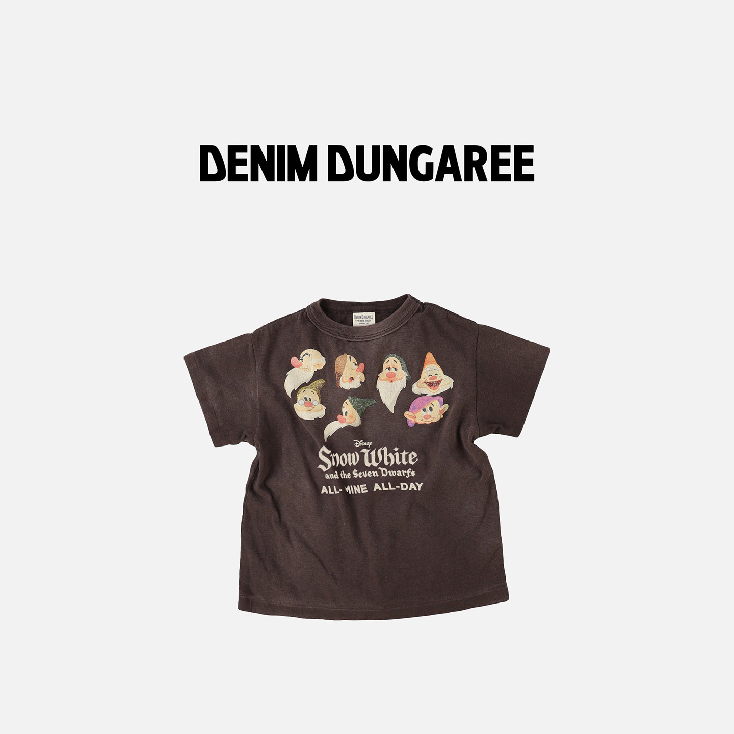 日本DD童装 DENIM DUNGAREE 复古迪士尼联名七个小矮人短袖T恤