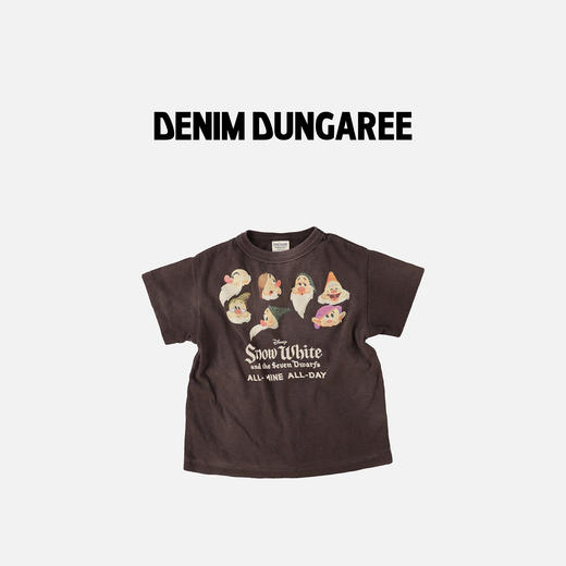 日本DD童装 DENIM DUNGAREE 复古迪士尼联名七个小矮人短袖T恤 商品图0