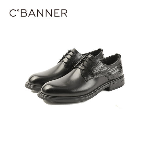 千百度2026春季质感鞋面纹理清晰高级感商务正装男鞋A26170203 商品图4