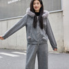 奢姿大码女装2025冬季时尚连帽拉链套装胖妹妹气质舒适显瘦两件套9954969954 商品缩略图1