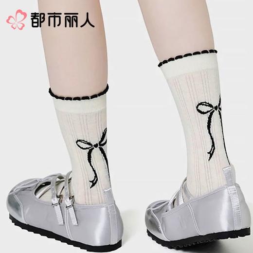 都市丽人袜子薄精梳棉袜子中筒袜2双装LCCZE3 商品图2