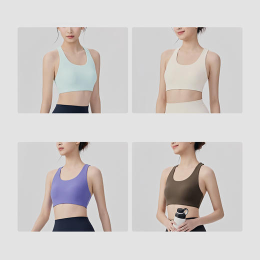 【限时秒】YOGACODE【火树银花系列】吸汗速干运动文胸女普拉提工字美背瑜伽背心一体杯DWB116062 商品图3